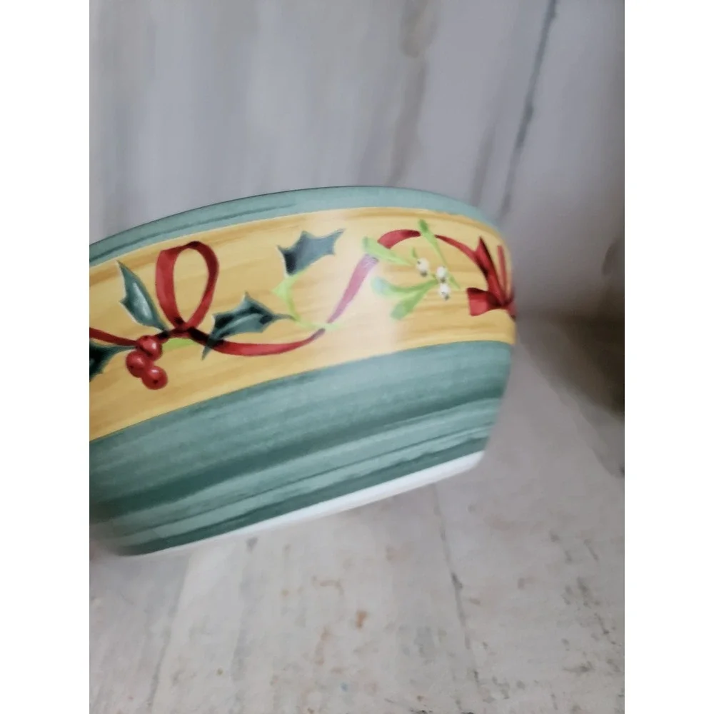 Lenox winter greetings everyday nuthatch bird bowl kitchen Xmas home